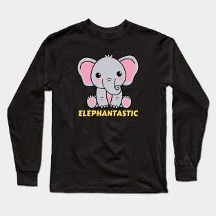 Elephantastic | Elephant Pun Long Sleeve T-Shirt